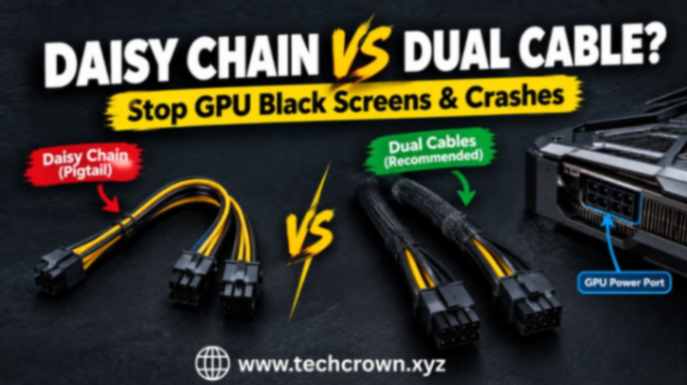 Testing GPU PCIe daisy chain vs separate cables on modular power supply unit