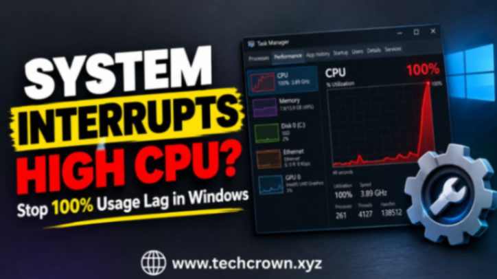 Diagnostic process to fix system interrupts high cpu windows task manager error